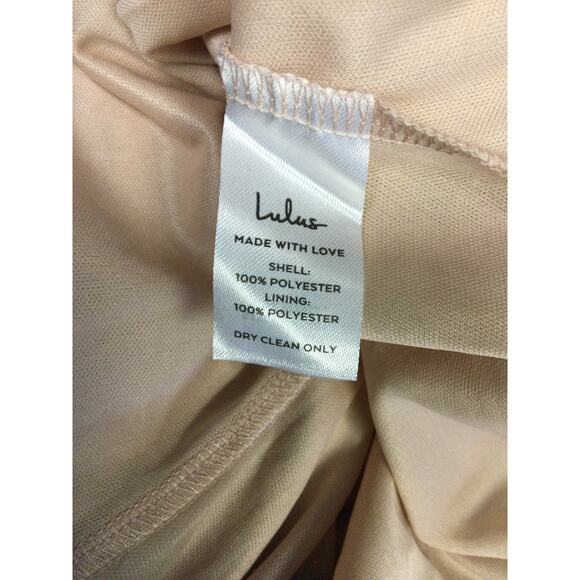 LULU'S SZ S Thoughts of Hue Blush Surplice Maxi Bridesmaid Long Dress NEW b68 - Picture 9 of 9